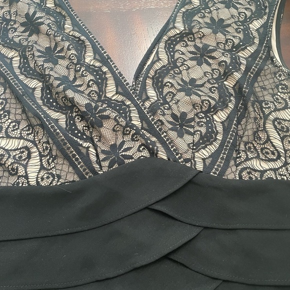 Jessica Howard women’s black Raffle Lace knee length sleeve less dress size 14 - Picture 7 of 7